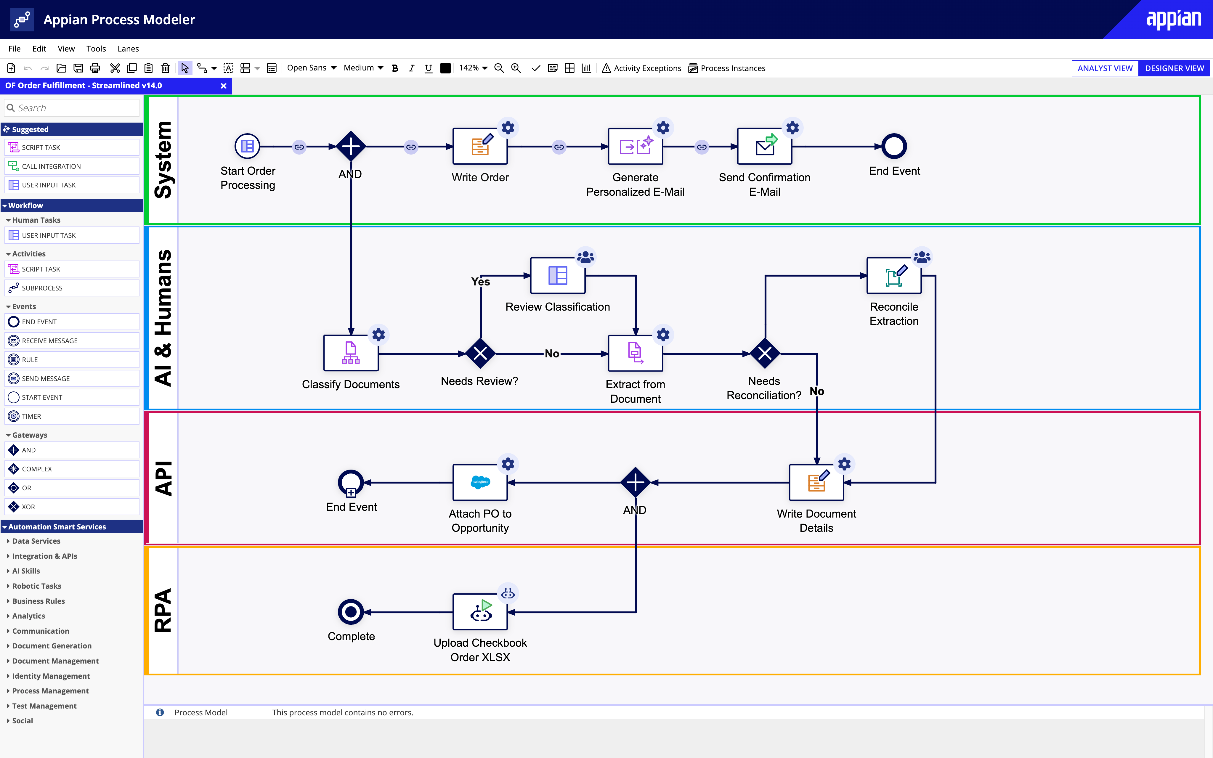 Appian process modeler