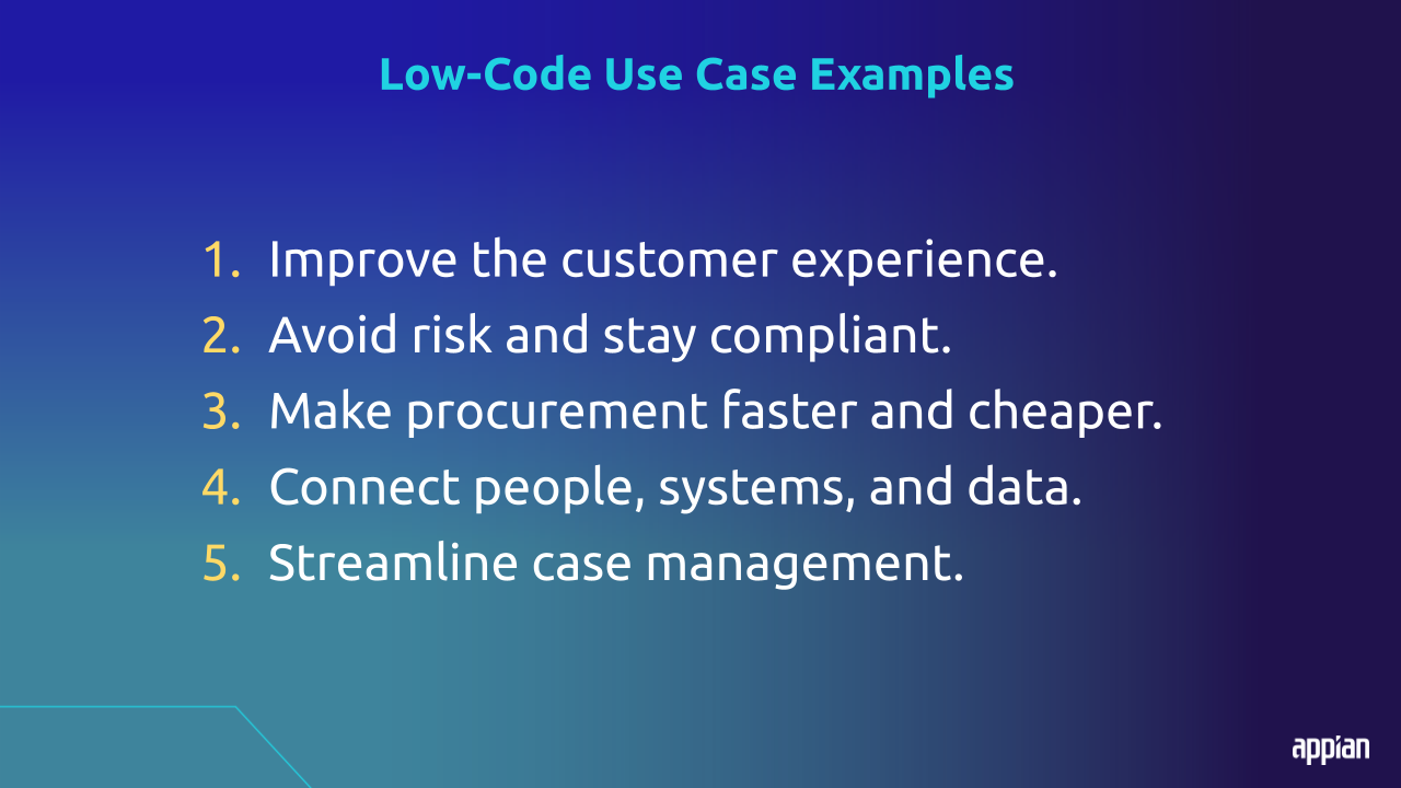low-code use case examples