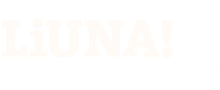 liuna! feel the power white logo
