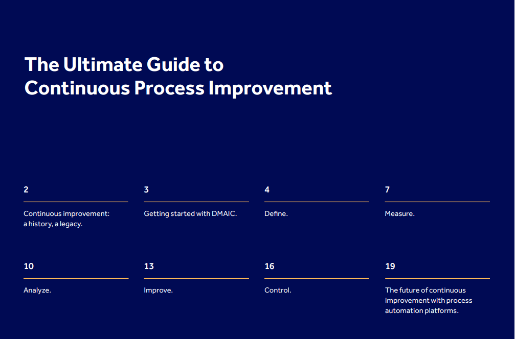 Guide to Continuous Process Improvement