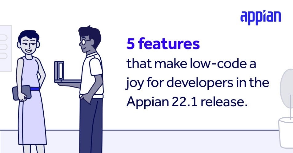 Funciones de low-code para desarrolladores en Appian 22.1