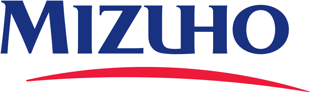 Mizuho-Logo in Blau und Rot