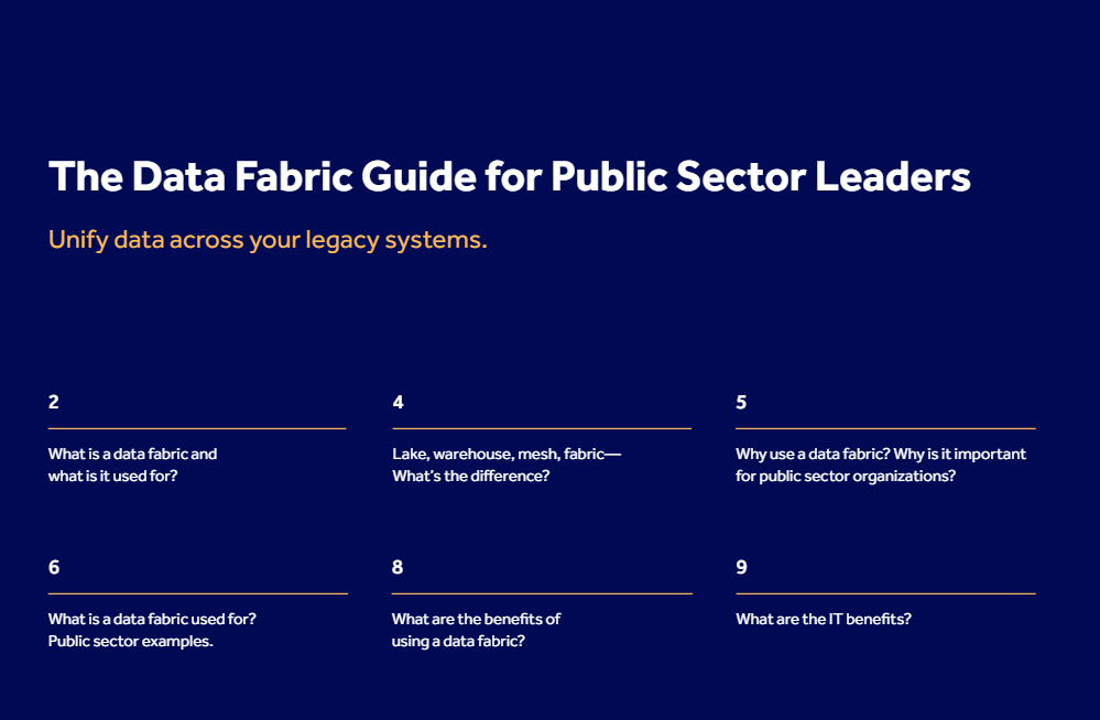 Data Fabric Guide for Public Sector Leaders