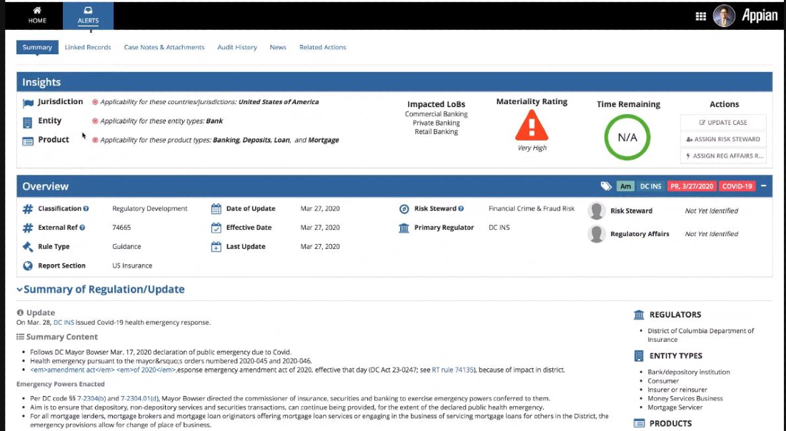 appian horizon scanning alerts summary insights and overview