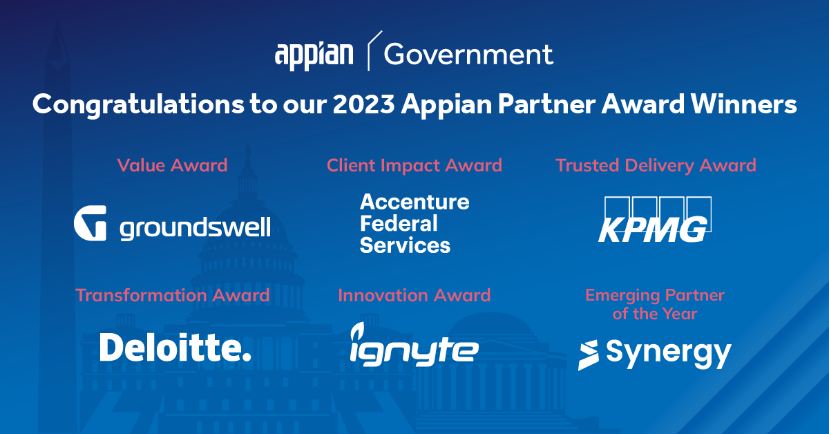 Generic Partner Awards Appian Names 2023 Public Sector Partner Award Winners